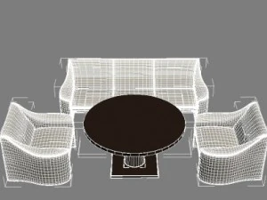lounge table sofa 3D Model
