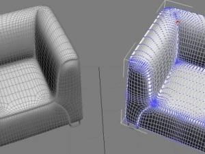 lounge table sofa 3D Model