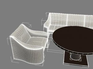 lounge table sofa 3D Model