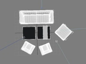 lounge table sofa 3D Model