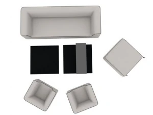 lounge table sofa 3D Model
