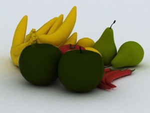 fruit basket 3D 모델