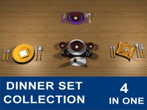 dinner set 3D Model