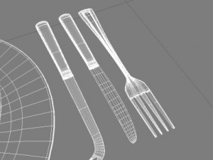 dinner set 3D Model