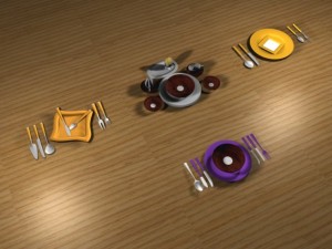 dinner set 3D Model
