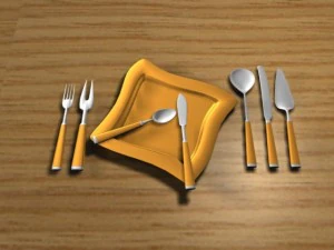 dinner set 3D Model