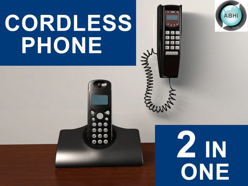 cordless phone 3D Model .c4d .max .obj .3ds .fbx .stl .blend 