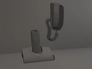 cordless phone 3D Model