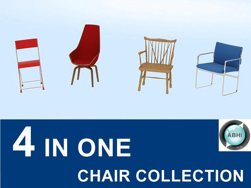 chair collection 3D Model .c4d .max .obj .3ds .fbx .stl .blend