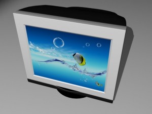crt monitor 3D 모델