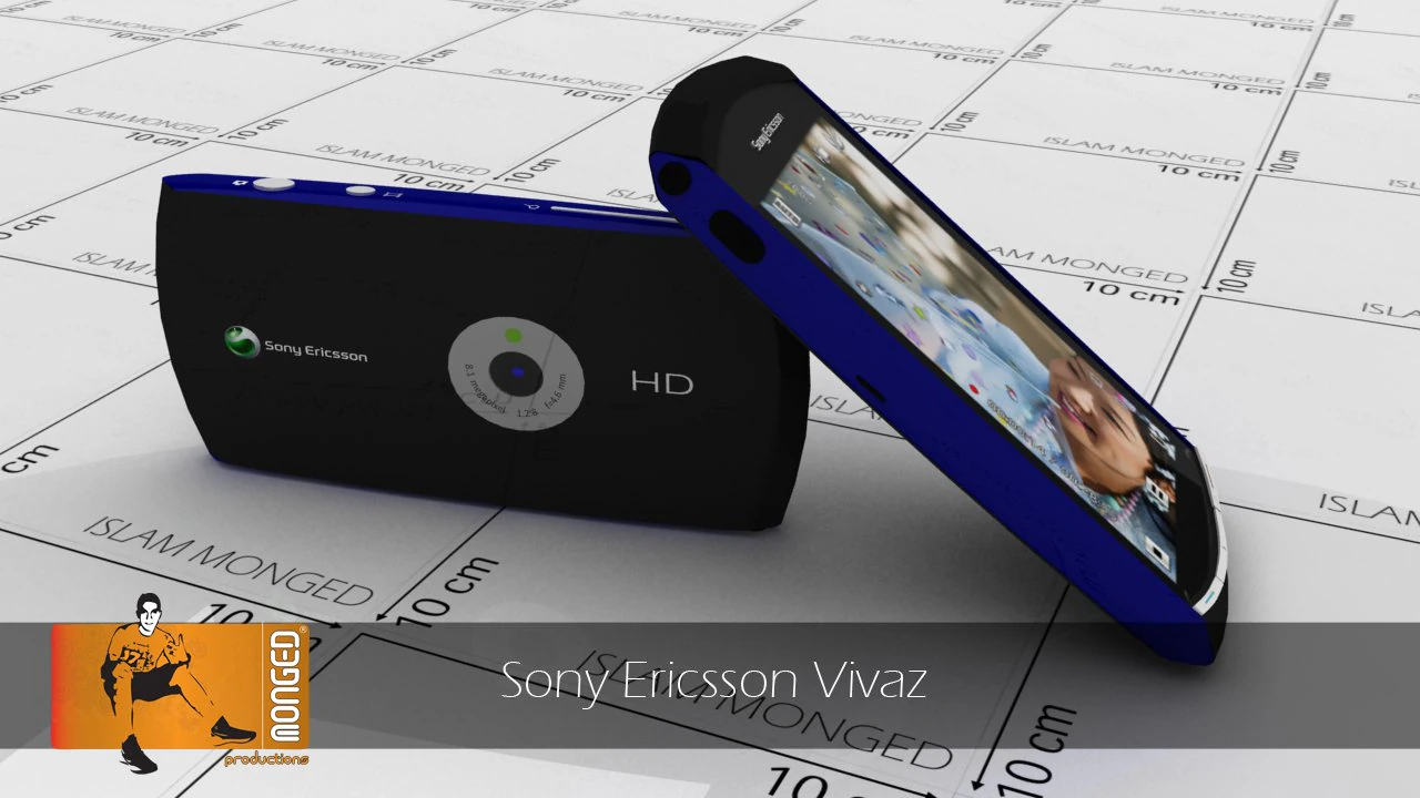 sony ericsson vivaz mobile 3D Model .c4d .max .obj .3ds .fbx .stl .blend 