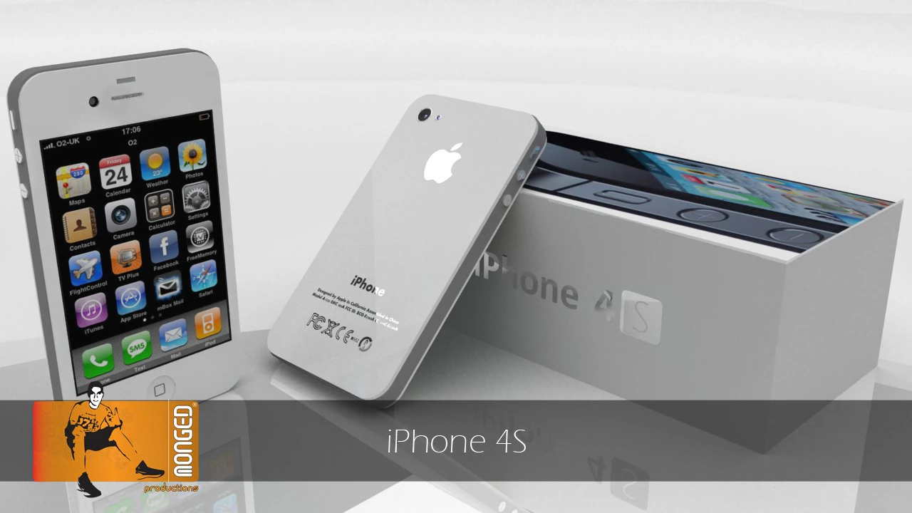 iphone 4s 3D Model .c4d .max .obj .3ds .fbx .stl .blend 