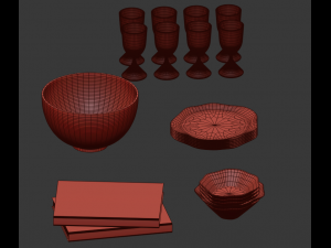 chantal set 3D Модель