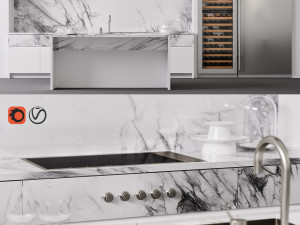 brutal kitchen piet boon marble 3Dモデル