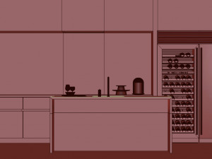 brutal kitchen piet boon marble 3D 模型