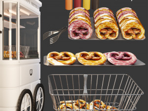 little pretzel cart 3D Model