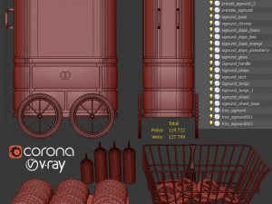 little pretzel cart 3D Model