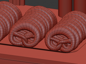 little pretzel cart 3D Model
