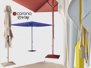 meteo telescopic parasol 300 Model 3D
