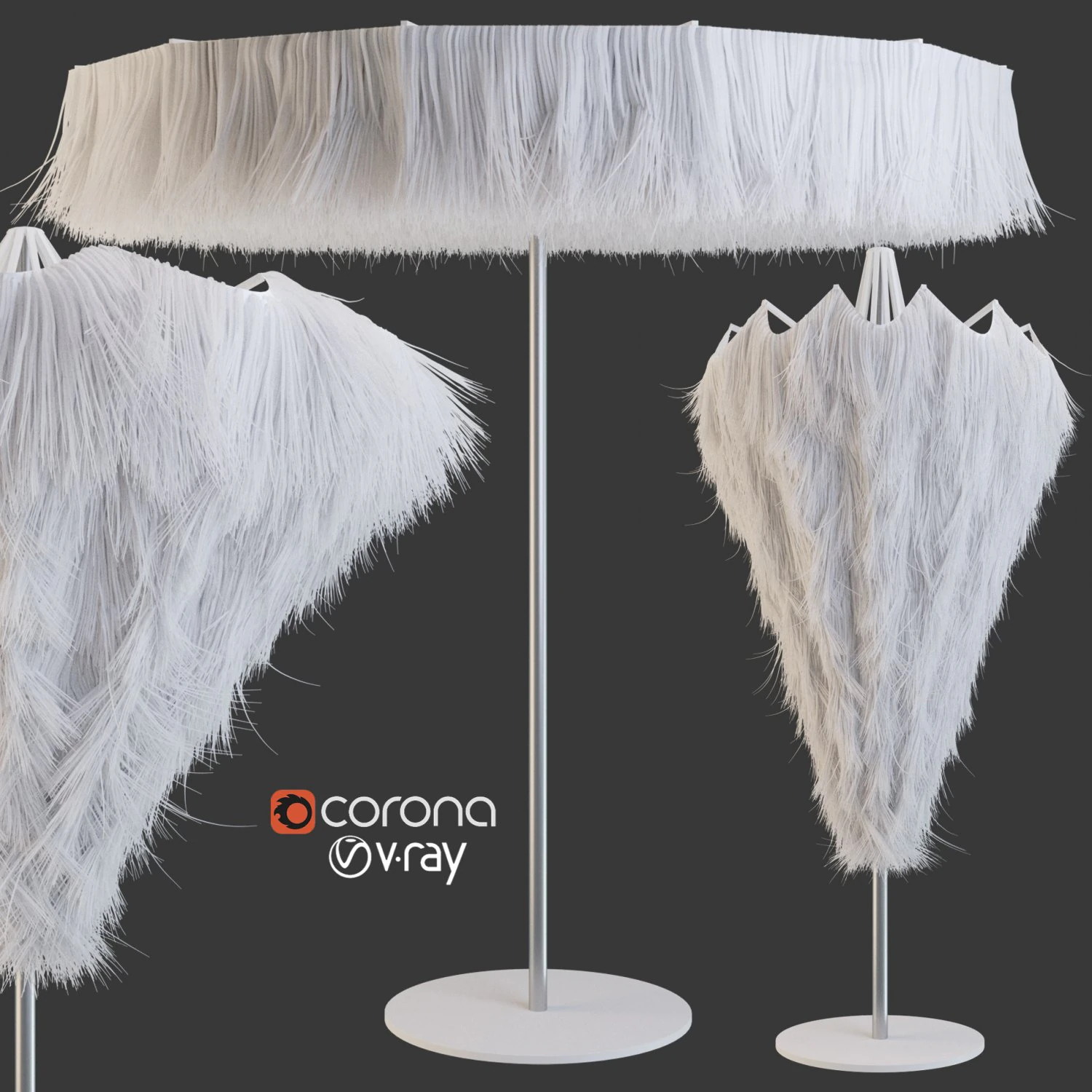frou frou parasol 3D Model .c4d .max .obj .3ds .fbx .stl .blend 