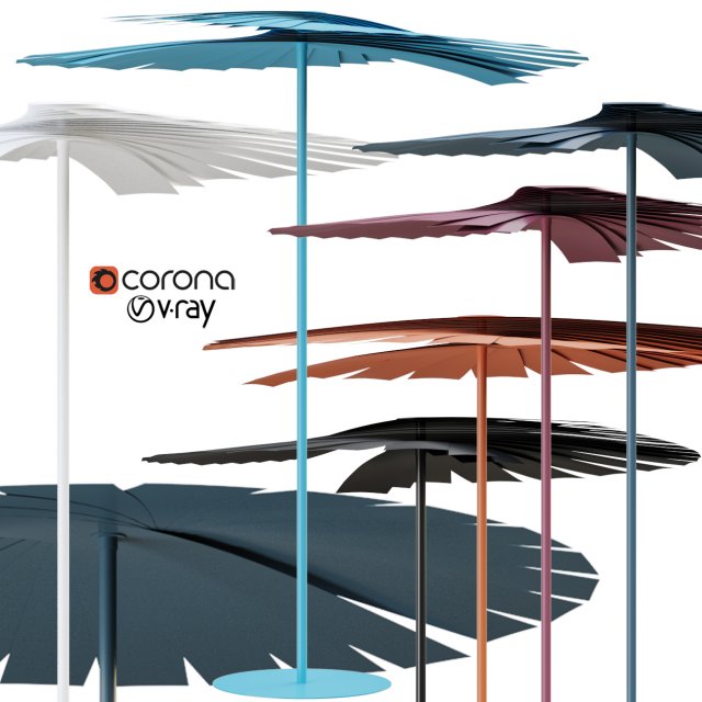 ensombra folding parasol 3D-Modell .c4d .max .obj .3ds .fbx .stl .blend 
