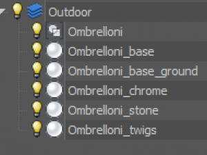 exotic ombrelloni 3D Модель