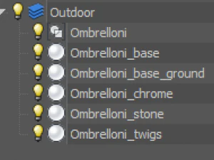 exotic ombrelloni 3D Model