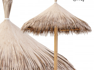 bamboo umbrella Modello 3D