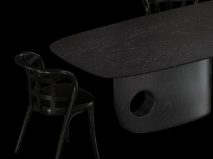 collage chair menhir table 3D Model