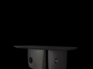 collage chair menhir table Model 3D