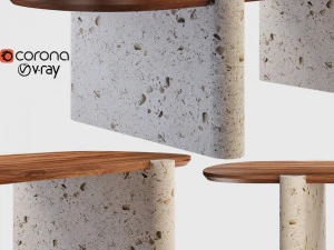lavaca table and collage chair 3D Model