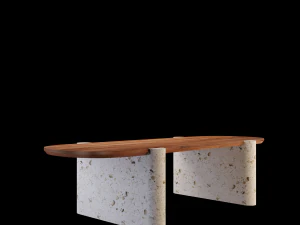 lavaca table and collage chair 3D Model