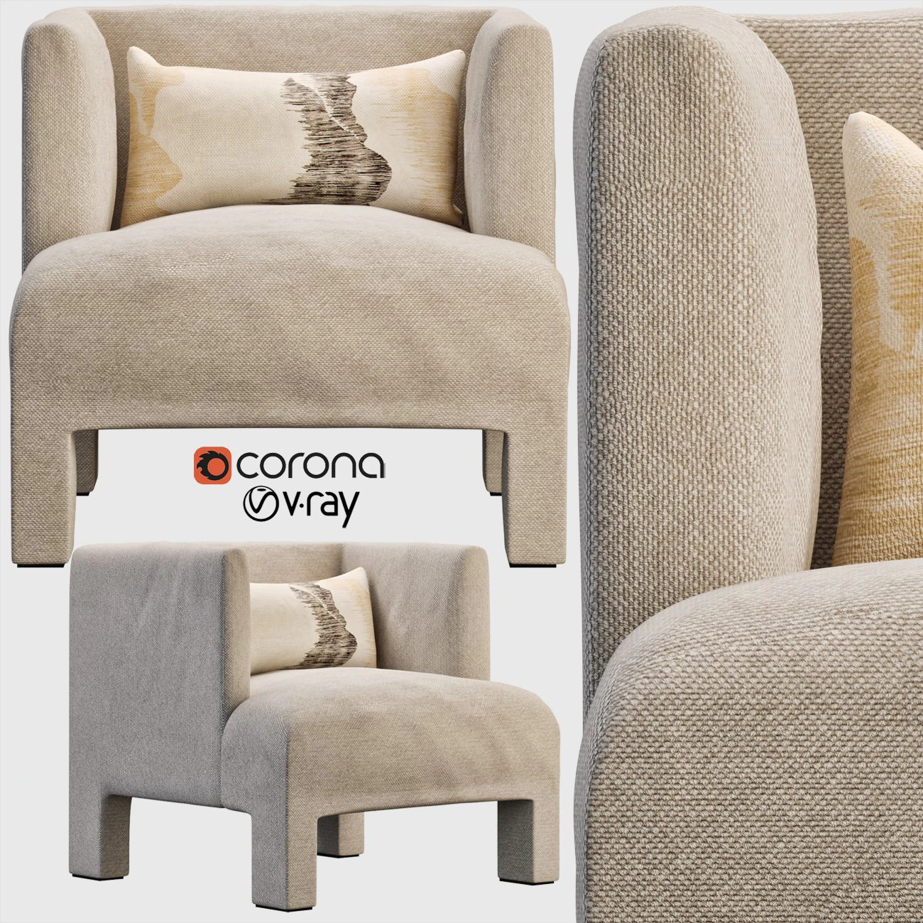 mod chair 3D Model .c4d .max .obj .3ds .fbx .stl .blend 