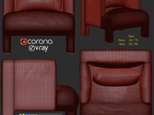 mod chair Modelo 3D