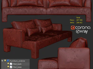 mod leather 3D Model