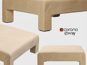 mod ottoman set 3D 모델