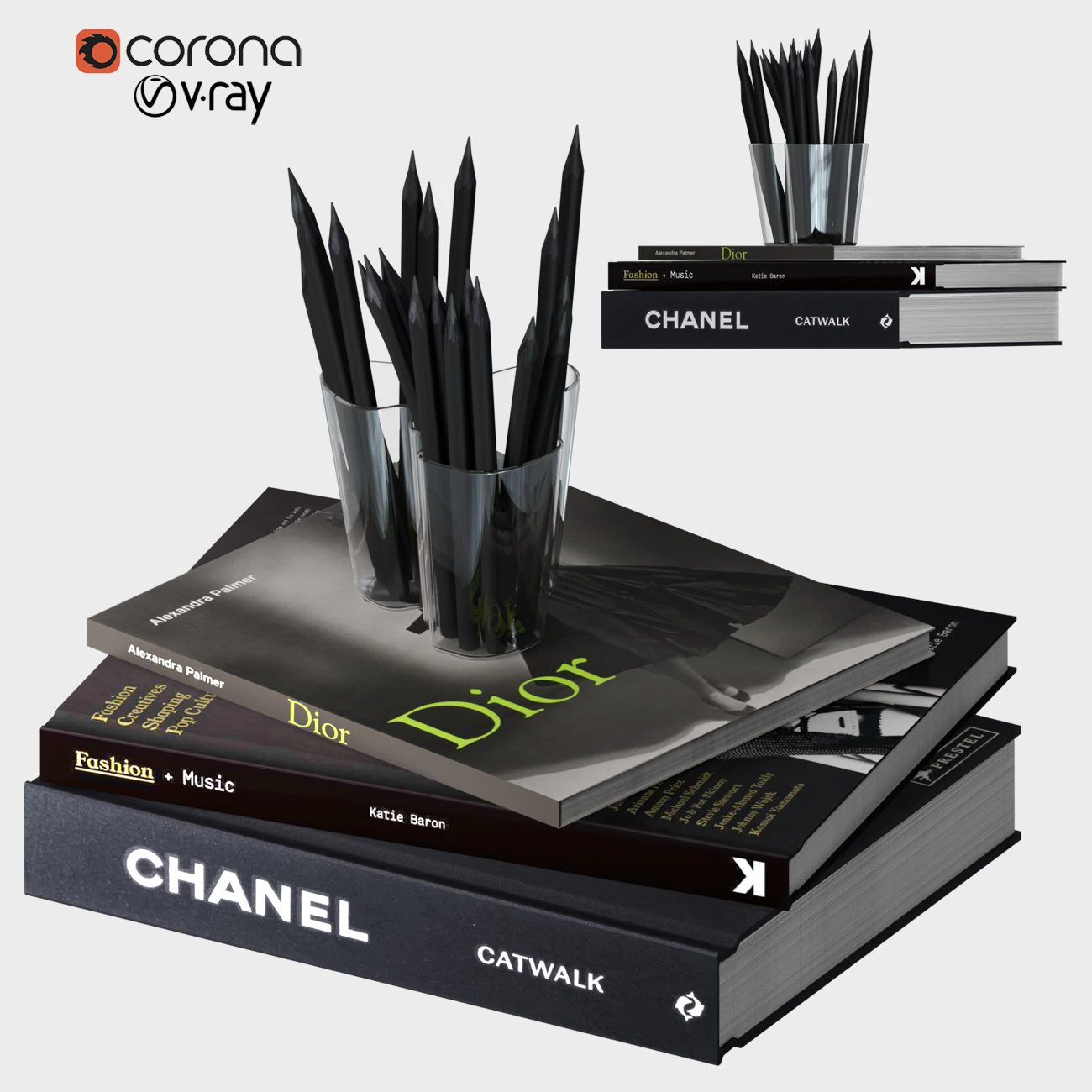decorative set n3 3D Model .c4d .max .obj .3ds .fbx .stl .blend 
