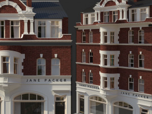 london building facade 3D 模型