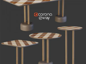 비시 식탁 3D 모델