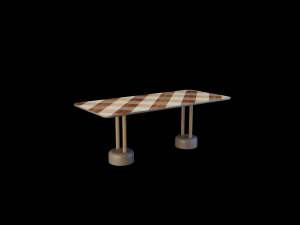 vichy dining table 3D 모델