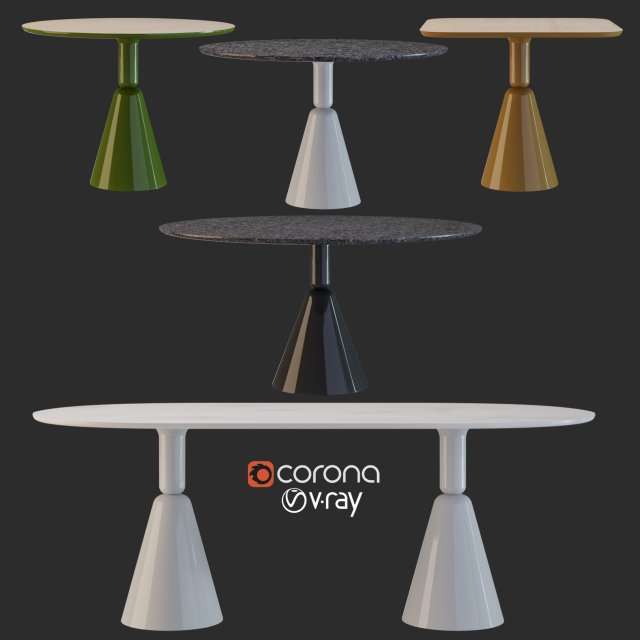 pion table set 3D Model .c4d .max .obj .3ds .fbx .stl .blend