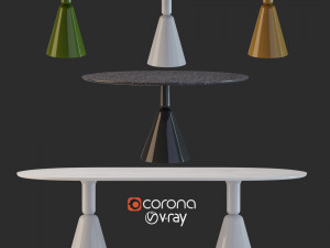 pion table set Modello 3D