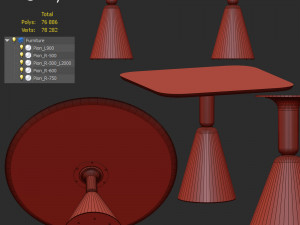 pion table set 3D Model