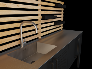 drop kitchen module Model 3D