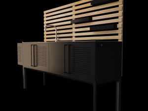 drop kitchen module Model 3D