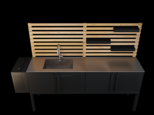drop kitchen module Model 3D