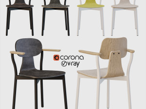 silla 40 with hands Modello 3D