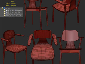 silla 40 with hands 3Dモデル