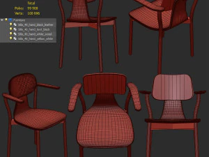 silla 40 with hands 3D Model