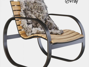 parc rocking chair 3D मॉडल